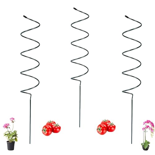 15.75″ Spiral Tomato Plant Stake, Small Spiral Plant Support, Garden Twist Stick for Climbing Plants, Indoor/Outdoor Plant and Rose