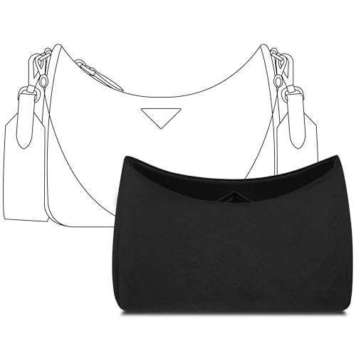 FANJI Project Organizador de bolsa para bolsa PRADA Re-edition 2005, ajuste personalizado interno premium preto fosco leve e resistente à água