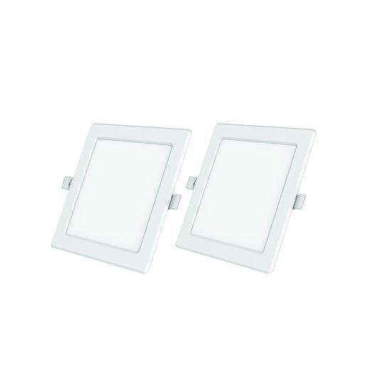 Polycab 15W LED Panel Light Scintillate Edge Slim Square Smart Offers Bright Lumination Long Lifespan No Harmful Radiation (Warm White, 3000K, 2 PCS, Cut Out: 5.9 inches) at Rs. 1425