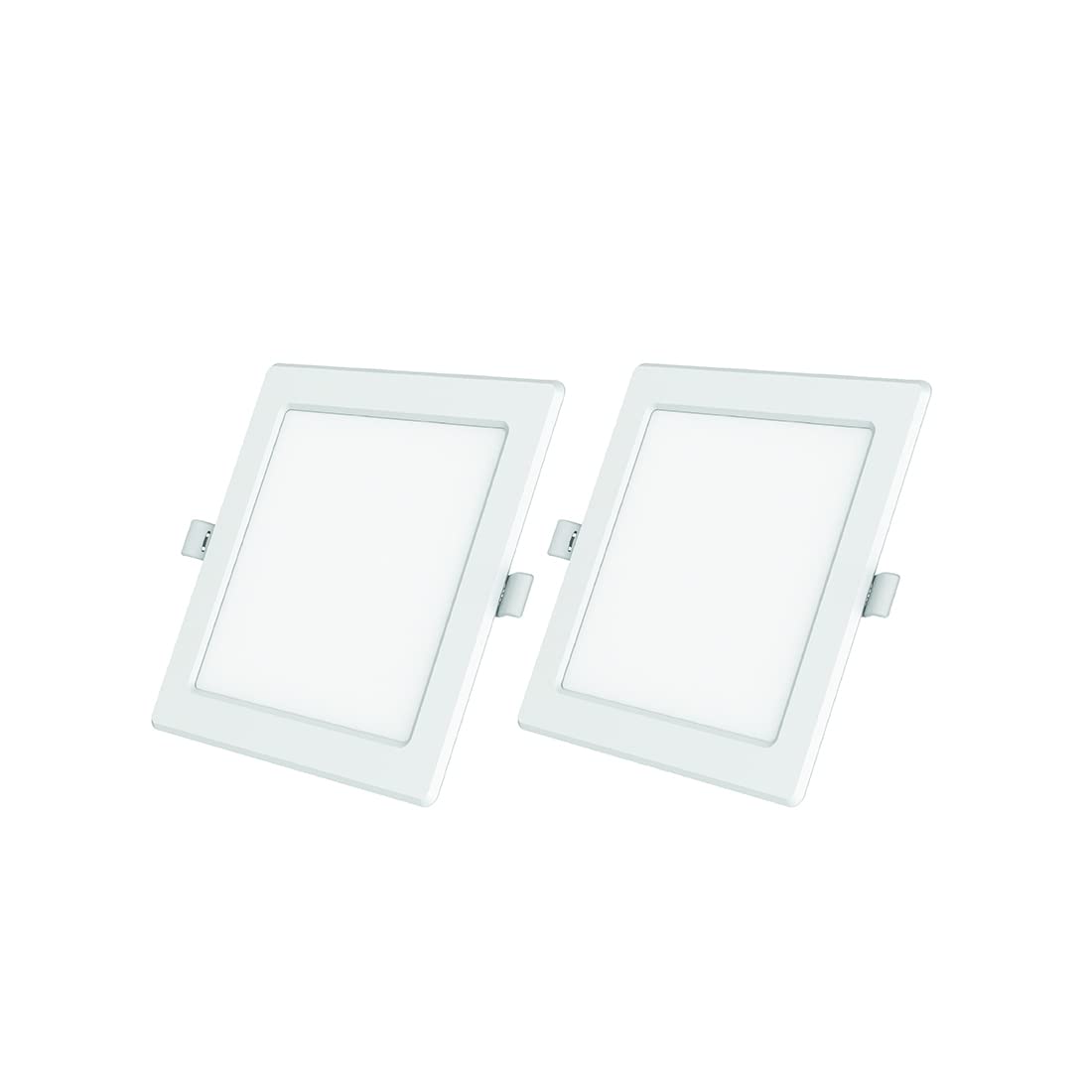 Polycab 6W LED Panel Light Scintillate Edge Slim Square Smart Offers Bright Lumination Long Lifespan No Harmful Radiation (Warm White, 3000K, 2 PCS, Cut Out: 3.93 inches)