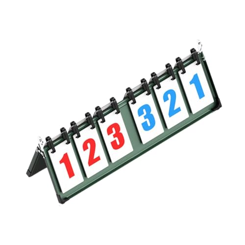 Menolana Sports Scoreboard Score Keeper Lightweight Table Score Flip Scoreboard for Badminton Volleyball Table Tennis Soccer, 6 Digit Number