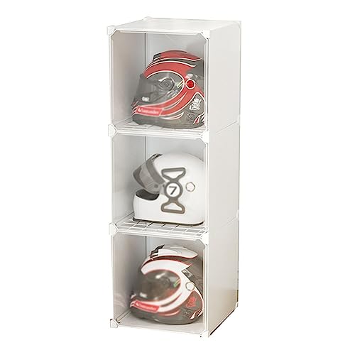 Motorcycle Helmet Display Case - Premium Acrylic Storage Cabinet for Helmet Protection, Showcase, and Collection Display for Motorcycle Enthusiasts