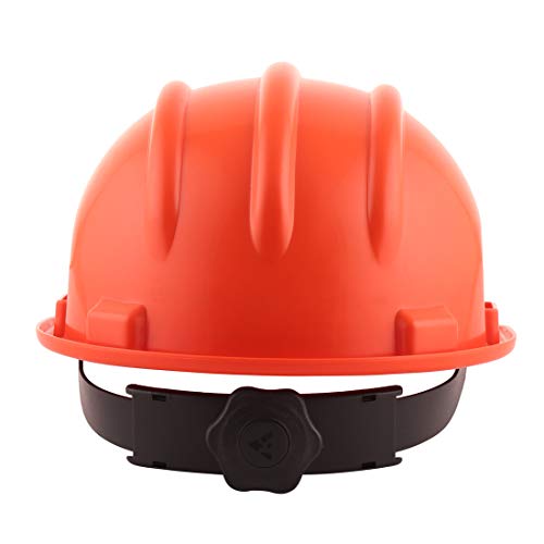 Image of KARAM ISI Certified Helmet with Plastic Cradle & Rachet Type Adjustment |Safety Helmet for Industrial|Safety Helmet for Men Industrial (PN521)(Orange)(Pack of 2)