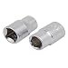 New Lon0167 1/2-inch Square Drive 13mm 6 Point Socket Impact Adapter Silver Tone 2pcs(1/2-Zoll Square Drive 13mm 6 Punkt Buchse Impact Adapter Silber Ton 2St