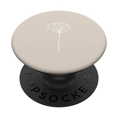Fiore Rosa Minimalista Beige PopSockets PopGrip