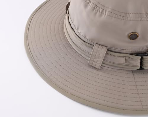 Image of Home Prefer UPF50 Mens Sun Hat with Neck Flap Quick Dry UV Protection Cap Womens Wide Brim Fishing Hat Neck Flap Beach Garden