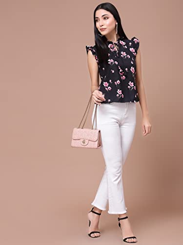 Image of OOMPH! Women's Crepe Floral Relaxed Fit Shirt
