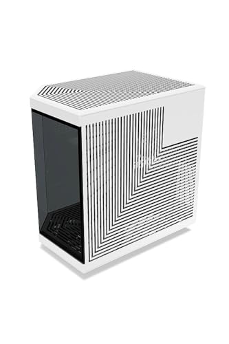 Image of Hyte Y70 Upgraded Modern Aesthetic Dual Chamber Panoramic Tempered Glass Mid-Tower ATX Computer Gaming Case with PCIE 4.0 Riser Cable Included, White (CS-HYTE-Y70-BW)