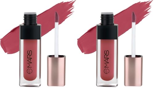 Image of MARS Popstar Non-Drying Liquid Mousse Lipstick for Women with Matte Finish | Lightweight and Non-Sticky Formula | Up to 12 Hour Long Lasting | Transferproof & Waterproof (6.0ml) (24-Star Struck)