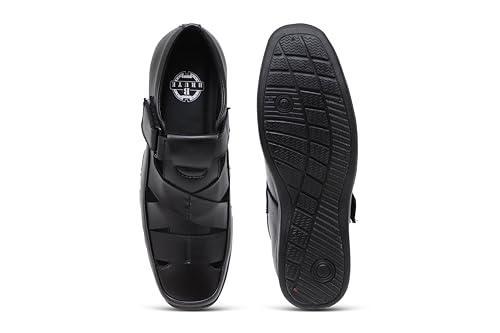 Image of BRUTE Faux Leather Sandals for Men | Fisherman Sandals | Closed Sandals