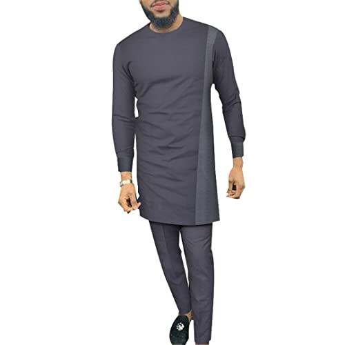 Vêtements africains hommes hauts longs et pantalons Bazin Riche héritage