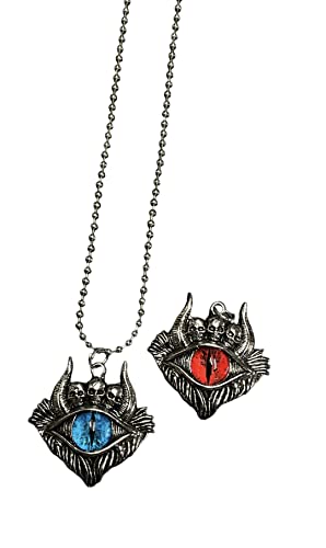 Elegant attire club Exclusive Trendy 3D Evil Eyes Silver Chain Pendant For Boys Men Collection.
