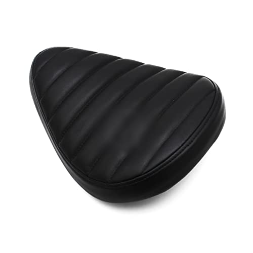 Asiento individual PU negro con muelles de 3 pulgadas y soporte de sillín para moto Chopper
