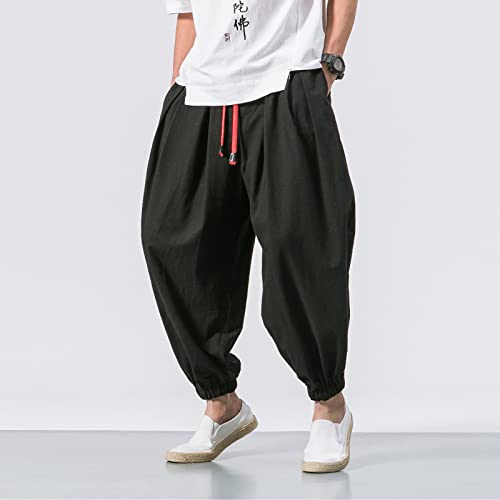 Hippie Pants Mens Hip Hop Harem Baggy Drop Crotch Wide Leg Joggers Summer Casual Loose Boho Hippie Yoga Beach Pants2