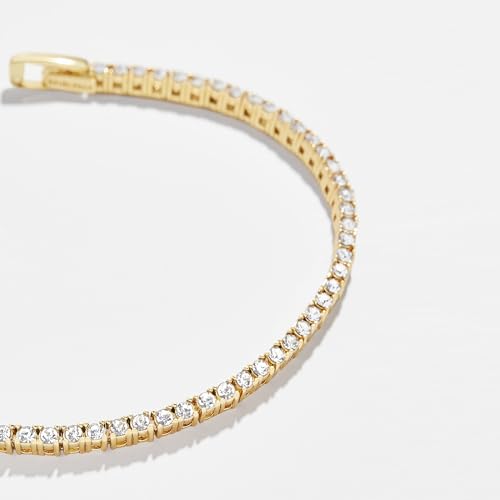 Bennett Tennis Bracelet for Women, Gold-Plated Brass - Hypoallergenic W/Cubic Zirconia Stones2