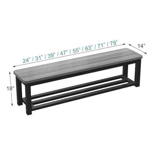 Banc avec rangement à chaussures pour organiser une entrée étroite de 61cm