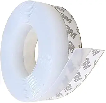Crevizon 45 MM Silicone Seal Strip,3 Meter /10 feet Door Strip Bottom for Doors Seal Windproof Weather Stripping for Door Draft Stopper Sticker