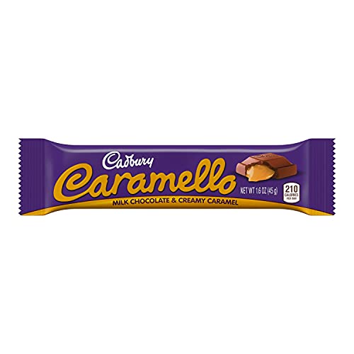 Cadbury Caramello Milk Chocolate With Creamy Caramel, 1.6-oz, 18 Count (Pack of 1) CHOC. CANDY - REGULAR SIZE