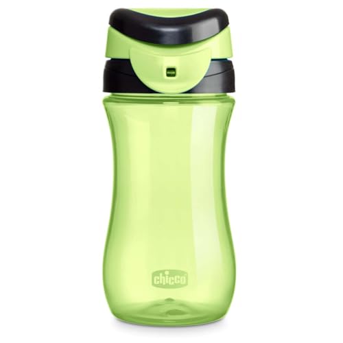 Chicco Travel Cup, Tazza per Bambini 2 Anni, Pratica Apertura, Beccuccio Integrato, Chiusura Ermetica, Facile da Trasportare, Capacità 350 ml, Verde