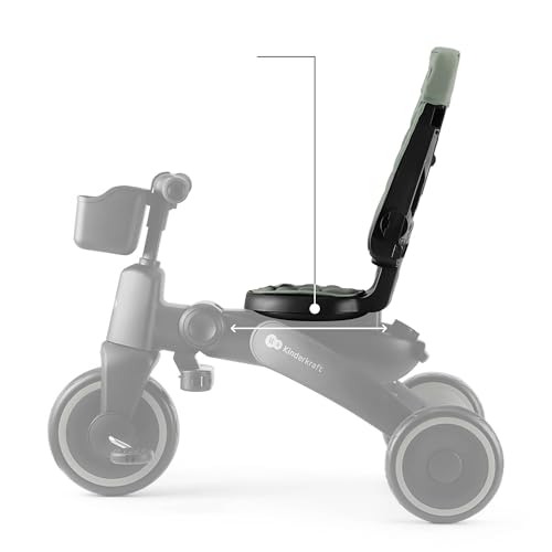 Kinderkraft Jazz 2, 6-IN-1-DREIRAD MIT LAUFRADFUNKTION, Kinder Fahrrad, Kinderwagen, Klappbar mit Zubehör, UPF50+ UV-Schutz, von 9 Monaten bis 5 Jahren an, Grün