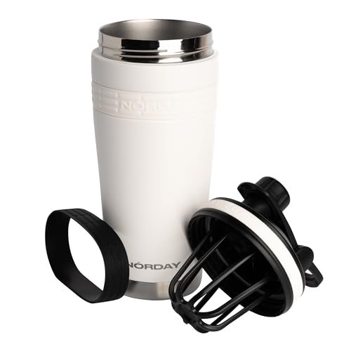La Mejor Selección de Ice shaker - solo los mejores. 41 NORDAY | Shaker Proteina de Acero Inoxidable | Pre Workout Shaker Gym - Vaso para Proteina - Botella Mezcladora de Coctelera | Tapa Hermética Antiderrame - Protein Vaso Blanco...