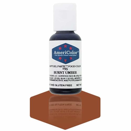 AmeriColor, Burnt Umber, 0.75 Ounce Bottle, Soft Gel Paste Food Color