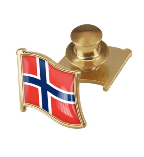 Image of vmcoatdu Country Flag Backs Locking Pin Keepers Locking Clasp Pin Badge International Travel Brooch Metal Alloy Souvenir Pin 0.75x0.7 Inch Small Pin