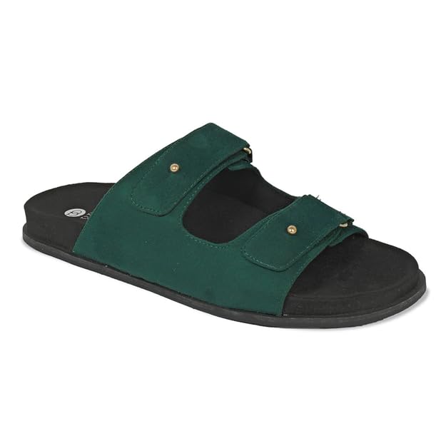 Men's Double Strap Slide Sandals | Premium Suede Finish Upper | Lightweight Comfort Slip-On Slippers | Casual Slides for Indoor Outdoor & Travel-image-21