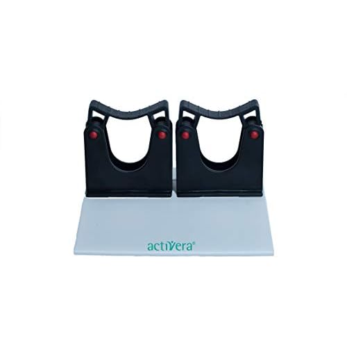 activera® Gehstützenhalterung Klemmprofil mit 2 Toolflex Halter für die Aufnahme von 2 Unterarmgehstützen mit D=20-30 mm