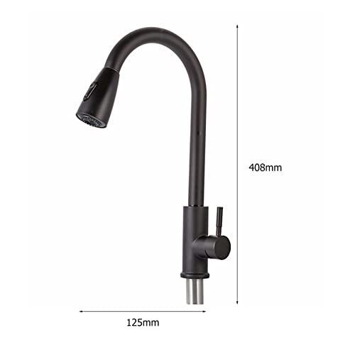 Mitigeur évier de cuisine en acier inoxydable durable avec douchette extractible silver - 8