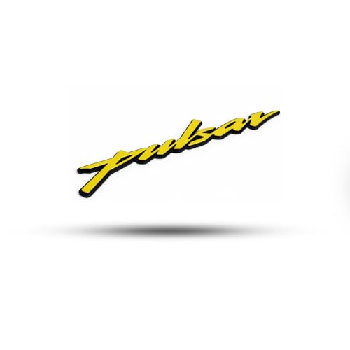 Image of RJVON - Pulsar Bike Emblem Decal Sticker 3D Badge Tank Logo Pulsar Sticker(Set of 2) (Yellow)