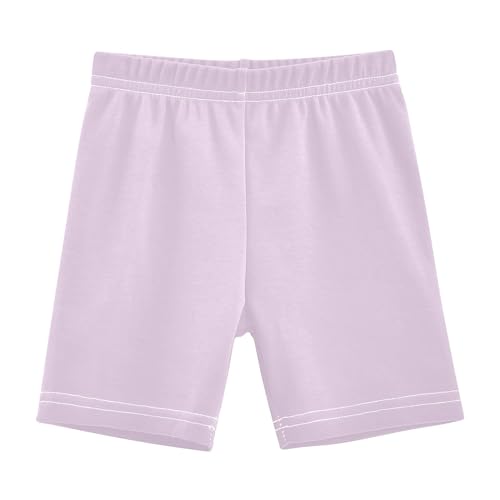 CHIFIGNO Girls' Bike Shorts Cotton Cartwheel Shorts Kids Under Dress Dance Short Pail Lilac 5T