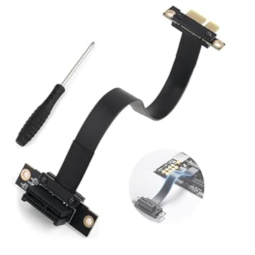 PCIE 3.0 1X Cavo di Prolunga per Scheda USB PCIE, Scheda Audio PCIE, Scheda WiFi PCIE, Scheda M.2 PCIE, Scheda SATA PCIE 90° Flessione Cavo di Montaggio ad Alta Velocità Connettore Accessoires(20MM)