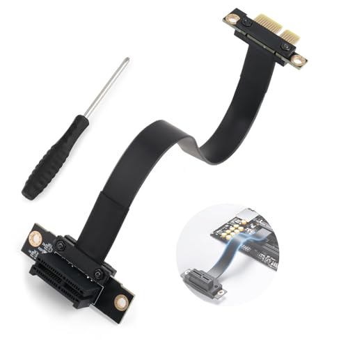 Immagine prodotto: PCIE 3.0 1X Cavo di Prolunga per Scheda USB PCIE, Scheda Audio PCIE, Scheda WiFi PCIE, Scheda M.2 PCIE, Scheda SATA PCIE 90° Flessione Cavo di Montaggio ad Alta Velocità Connettore Accessoires(20MM)