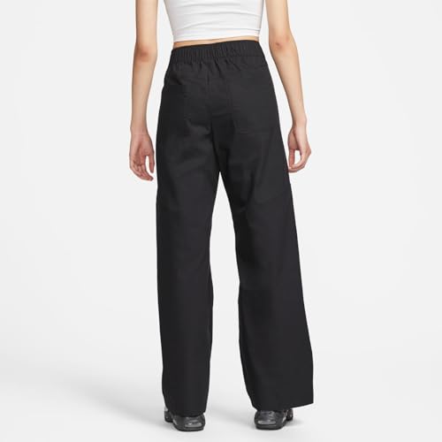 Nike Sportswear Essentials Women's Woven High-Rise Pants (Black/White, FB8284-010) Size Large3