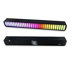 RZZSJ RGB. Atmosfera Pick-up Light Music Automobile Ritmo GUIDATO Atmosphere Light Phantom Color Voice Control Music Sensor Light (Color : Black)