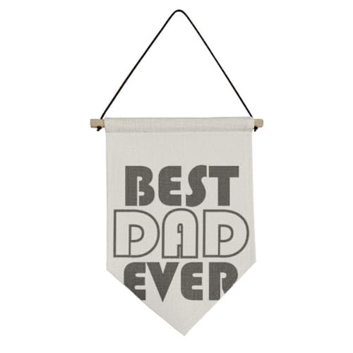 Drapeau en toile suspendre décoration durable avec citation Best Dad Ever
