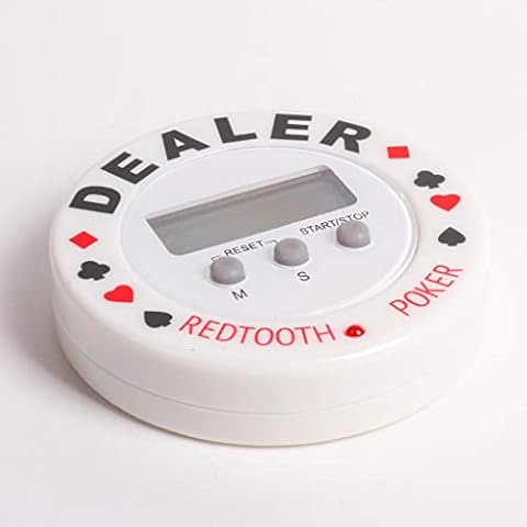 Redtooth Poker Professional Poker Dealer Button with Digital Timer Display & Loud Alarm Cover