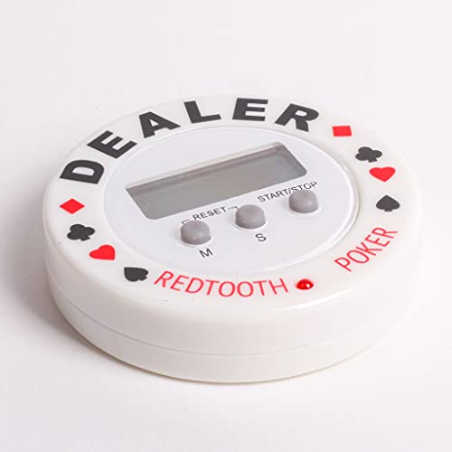 Professional Poker Dealer Button with Timer Clock and Alarm | Ideal Poker Accessory for Poker Games Card Games Tournaments
