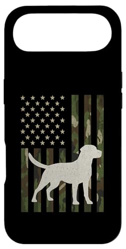 Labrador Hunting Camo USA Flag Dog Owner X}zP[X iPhone Air p
