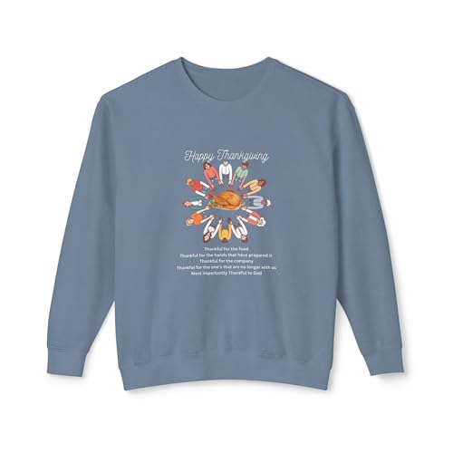 Thanksgiving Crewneck Sweatshirt, Cozy Fall Sweater, Unisex Holiday Apparel, Gift for Thanksgiving, Autumn Layering Top