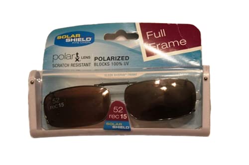 Solar Shield 52 Rec 15 Full Frame Driving Lenses Clip-on Polarized Sunglasses