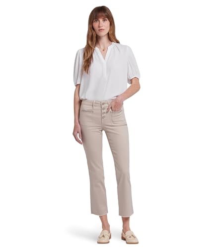 NYDJ Women's Marilyn Straight Ankle Geo Tape Jeans in Feather