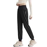 [AULIFLOWER] ヨガパンツ レディース ジョガーパンツ ジャージ 下 ピラティス ウェア ヨガウェア ストレッチ ゆったり 美脚 速乾 ジム ヨガ （ブラック M)