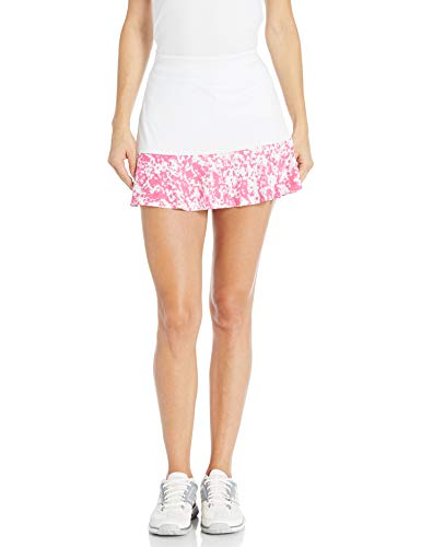 GRAND SLAM Tennis Women's Core 14" Skorts with Back Pleats, Camo Floral Azalea