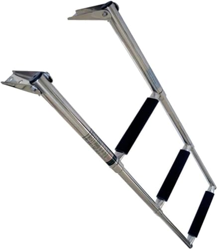 Escalera telescópica de acero inoxidable 3 pasos para piscina miniatura 3