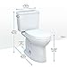 TOTO® Drake® Two-Piece Elongated 1.28 GPF Universal Height TORNADO FLUSH ® Toilet with 10 Inch Rough-In, CEFIONTECT®, and SoftClose® Seat, WASHLET®+ Ready, Cotton White - MS776124CEFG.10#01