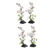 Cabilock 4 Stück Teiliges Sushi Teller Dekor Künstliche Blüten Sashimi Kaltgerichte Dekoration Japanischer Stil Essensarrangement Hotel Restaurant Zubehör