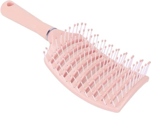 Image of Vitalogy - Hair Brush for Women and Men CURVED & VENTED - Detangler Paddle Hair Brush For All Hair Types (Wet, Dry & Damaged Hair) - Hair Straightener for Curly Hair, Blow Drying (Pink)