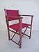 SILLAS MENORCA AUTHENTISCHER MENORQUINISCHER Stuhl - Directors Stuhl - KLAPPBARSTUHL IN Holz für TERRASSE und Garten in Brandy HOLZFARBENTONE und ACRYLSTOFFE in ROTER Farbe